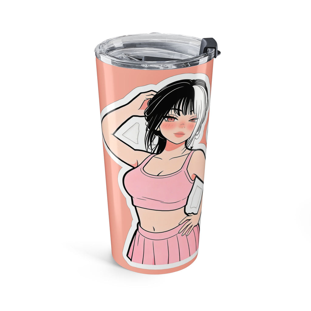 🔥 Peachy Heat – Cute Anime Girl Tumbler 🔥